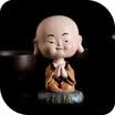 Guangyin handyin handmade car decoration car supplies fashion cartoon shaking head small monk car decoration craft gift calm