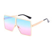 Fashion Oversize Metal Frame Women Square Sunglasses Brand Designer Fashion Men Mirror Coating Glasses