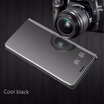 Samsung Galaxy A5A6A7A8 2018 Luxury Slim Mirror Flip Shell Stand Leather Smart Clear View Window Cover Phone Case
