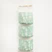 Shouyou cotton&linen waterproof storage hanging bag hanging multi-layer sling fabric door behind the debris storage bag storage bag JD-SN-64 green kitchen