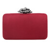 Fawziya Crystal Rose Cocktail Purses For Women Burgundy Velvet Clutch