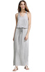 Womens Sleeveless Blouson Maxi Dress