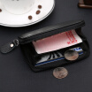 Mens Zipper Wallet Leather Mini Wallets Multi-card Holder Coin Purse