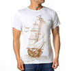 Mens Summer Boat Printed Short Sleeve Shirt