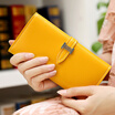 Womens Long Wallet Female Portable PU Leather Multi-card Bit Purse