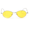 SHAUNA Unique Water Drop-shaped Metal Frame Women Oval Sunglasses Fashion Men Clear Red Lens Glasses UV400