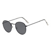 Metal round sunglasses Designer Wrap Oval Goggle Ornamental Fashion popular Round sunglasses reflective Adumbral glasses