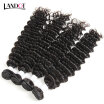 8A Malaysian Virgin Hair Deep Wave Natural Black Color 100 Human Hair Weaves 4 Bundles Malaysian Deep Curly Remy Hair Extensions