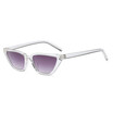 SHAUNA Fashion Small Cat Eye Sunglasses Women Rivet Clear Pink Lens Shades UV400