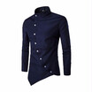Men Shirt 2018 Personality Oblique Button Irregular Men Casual Dress Shirt New Arrival Long Sleeve Slim Fit Quality Male Shirts