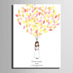Fingerprint Tree Signature Canvas Painting Balloon Wedding Gift Party Gift DIY decoration Party Gift Includes 6Ink Colors