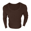 Pure Color Long Sleeved Round Collar Knitwear for Men