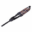 Black Clip On Adjustable Ukelele Strap Neck Sling Soft Cotton with Sound Hole Hook Geometric Pattern Musical Instruments O1N5S8O9
