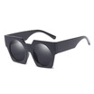 SHAUNA Oversize Women Square Sunglasses Amazing Laser Printing Round Mirror Lens Men Glasses UV400