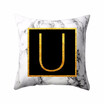 Modern Pillowcases 4545 Gold Alphabet Word Letter White Marble Pattern Pillow Case Super Soft Throw Sofa Bed Cushion Cover Protec