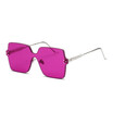 SHAUNA Newest Candy Color Trending Women Rimless Sunglasses 3 Layers Thick Lens Fashion Men Square Rose Red Yellow Shades UV400