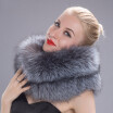 Winter Muffler Natural Silver Fox Fur Scarf Warm collar New Fashion fox Fur Grass Shawl Women Winter Fur Apron HW-10