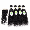 Mongolian Human Hair 4 Bundles&Closure 7A Unprocessed Mongolian Water Wave With Closure Mongolian Virgin Hair With Closure