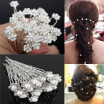 20Pcs Crystal Pearl Flower Bridal Wedding Hairpins Bridesmaid Hair Clips Hair Accessories For Women Barrettes