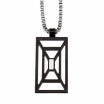 Casual Stainless Steel X Hollowed Square Shape Pendants for Men