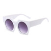 SHAUNA Oversize Women Square Sunglasses Amazing Laser Printing Round Mirror Lens Men Glasses UV400