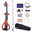 44 Violin Ammoon Full Size 44 Solid Wood Electric Silent Violin Fiddle Style-4 Ebony Fingerboard Pegs Chin Rest Tailpiece A8S7C2