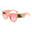 SHAUNA Fashion Mixed Color Leg Women Cat Eye Sunglasses Retro Men Gradient Lens Shades UV400