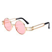 SHAUNA New Hollow Out Metal Legs Classic Punk Style Women Round Sunglasses Fashion Men Red Tinted Lens Shades UV400