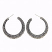 Bali Half Circle Stud Hoop Earrings for Women Girls Huggie Leverback Hooped