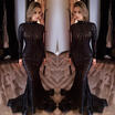 Sequins Long Evening Party Dress Formal Mermaid Prom Gown Bling Bling Bridesmaid Gown
