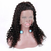 HCDIVA Deep Wave Full Lace Wigs With Brazilian Remy Baby Hair 10-24" For Woman 150 Density Bleached Knots