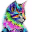 3030 cm 5050 cm DIY 5D Diamond Cat Pattern Painting Kit Mosaic Embroidery Cross Stitch Craft Home Wall Decor