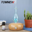 TOMNEW Glass Essential Oil Diffuser Wood Aromatherapy Aroma Mist Maker Fogger Incense Aromatic Machine with 7 Colors LED Light