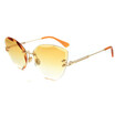 SHAUNA Fashion Women Rimless Sunglasses Classic Ladies Cat Eye Gradient Lens Shades UV400