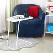 Double side sofa computer table classic white upgrade lazy removable bedside table laptop table bed small table sofa side desk modern small coffee table tempered glass table