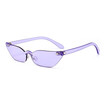 SHAUNA Summer Styles Thick Lens Women Small Cat Eye Sunglasses Fashion Men Rimless Clear Red Integrated Lens Shades UV400
