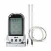 Inalámbrico Digital Food BBQ Termómetro de Cocina Temporizador LCD Medidor de Temperatura con Transmisión Sondas Dobles - Plata