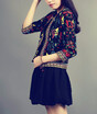 2018 Fashion Women Jacket Spring And Summer new retro High quality print round neck jacket women embroidery slim outwear jacket