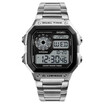 SKMEI Waterproof Military Sports Mens Stainless Steel LED Digital Wrist Watch