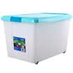 Alice IRIS car storage box with pulley storage box CC2-1 about 50 liters car storage box large storage box trunk storage box blue white