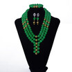 New Style 3 Color Bridal Costume Jewelry African Beads Jewelry Sets Nigerian Coral Big Balls Wedding Jewelry Set For Women