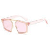 SHAUNA Oversize Women Half Frame Sunglasses Fashion Men Honey Bee Sun Glasses UV400