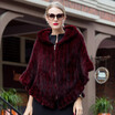 2018 fashion womens fur shawl winter knit leather mink fur shawl&fur headband knitted mink jacket discount