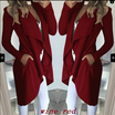 New fashion Womens PLUS SIZE Pure color coat for women