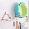Creativo Plegable cocina tajadera utensilios de cocina estantes gancho pared succión baño lavabo estante cuarto de baño