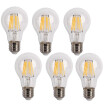 6PCS LED Filament Bulb E27 Retro Edison Lamp 220V E27 Vintage Candle Light Globe Chandelier Lighting