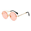 SHAUNA Vintage Women Round Rimless Sunglasses Summer Styles Trending Men Clear Red Shades UV400