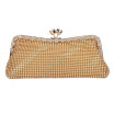 Fawziya Twill Stripe Wedding Purses Kiss Lock Clutch Purses For Women