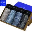 Jianmen Mens Underwear Cotton Boxer Briefs Mens Loose Large Size Mid-rise Waist Pants Mens 4 Pack 84J50 Multi-color XXL