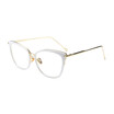 SHAUNA Metallic Legs Ultralight Women Cat Eye Eyeglasses Fashion Lady Clear Lens Glasses Frame UV400